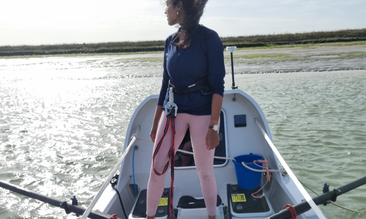 Ananya stood up on her boat, 'Odysseus'